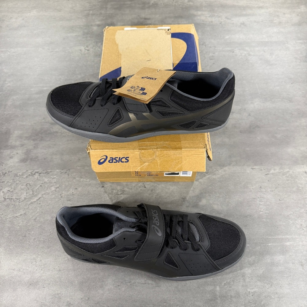 Asics Shoes Mens 12 Hyper Throw 3 Black Gunmetal Track Field Throwing NEW